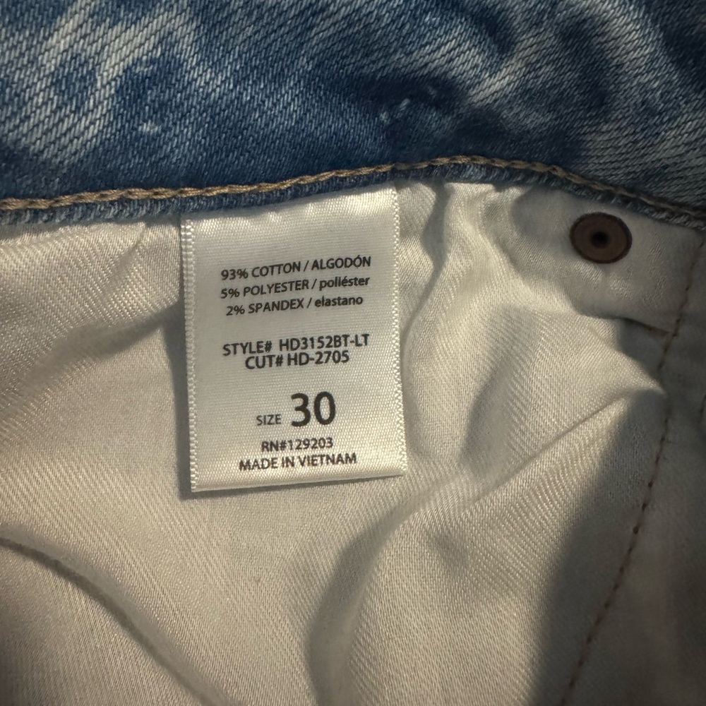 Hidden Los Angeles NEW Light Wash Jeans Bootcut Inside Slit High Waist Size 30 - Picture 10 of 10